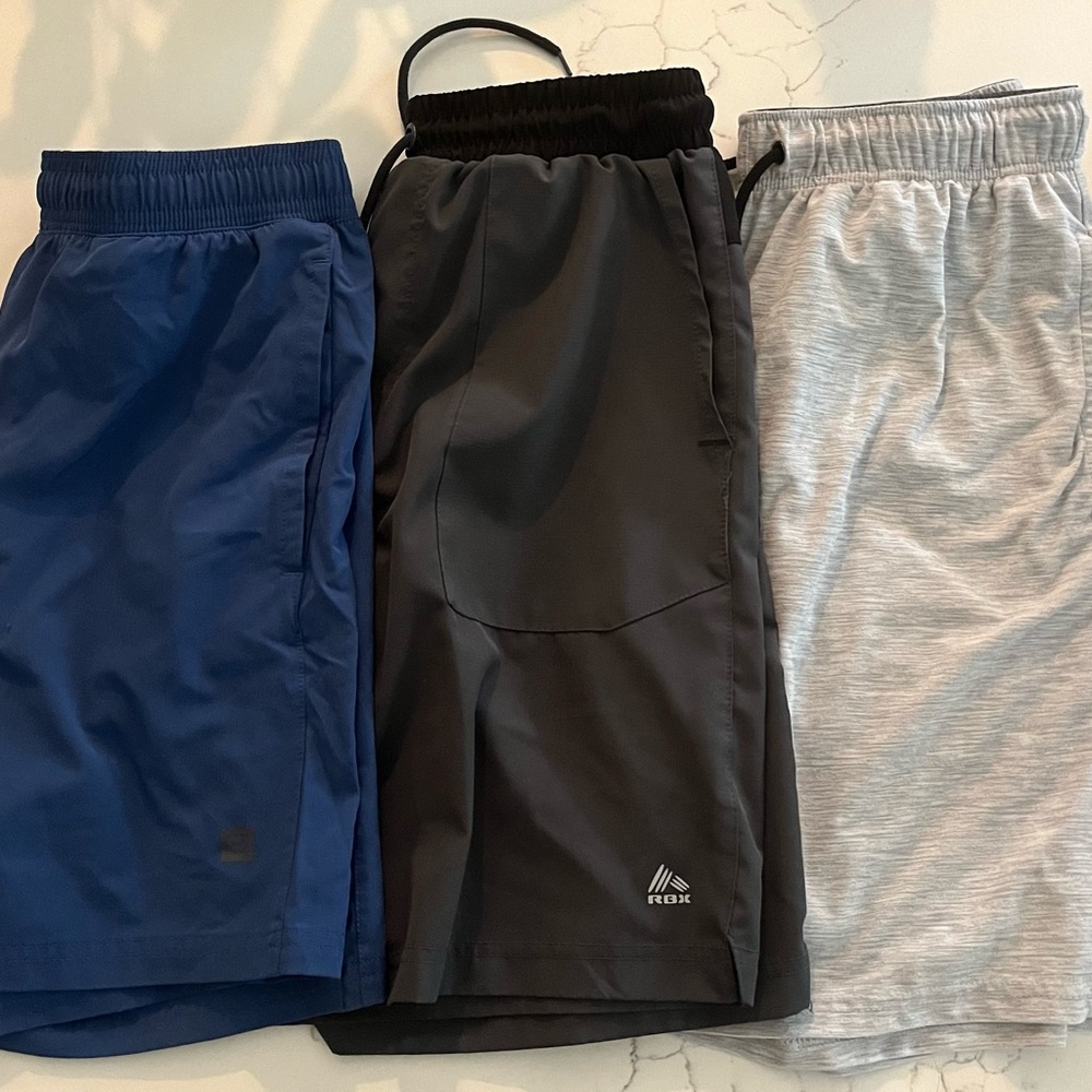3 pair mens athletic shorts size Small.
